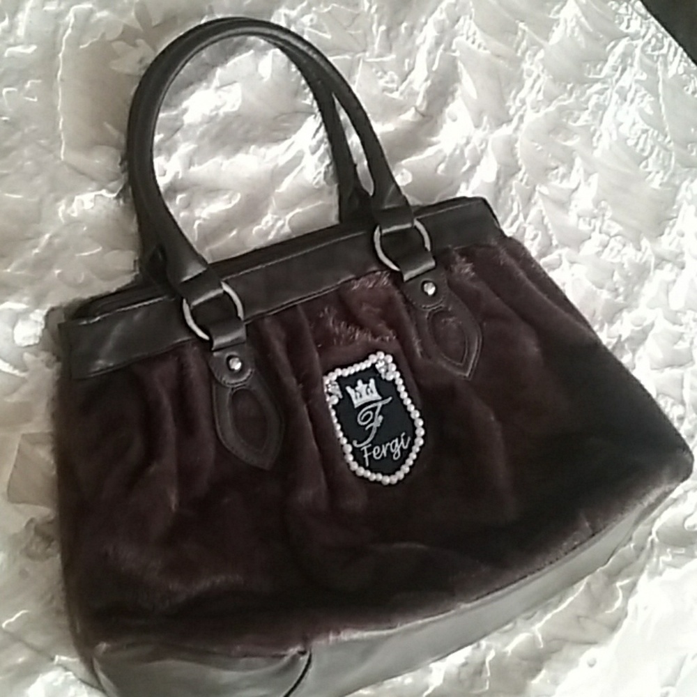 Fergi Purse, fur, chocolate brown, beautiful